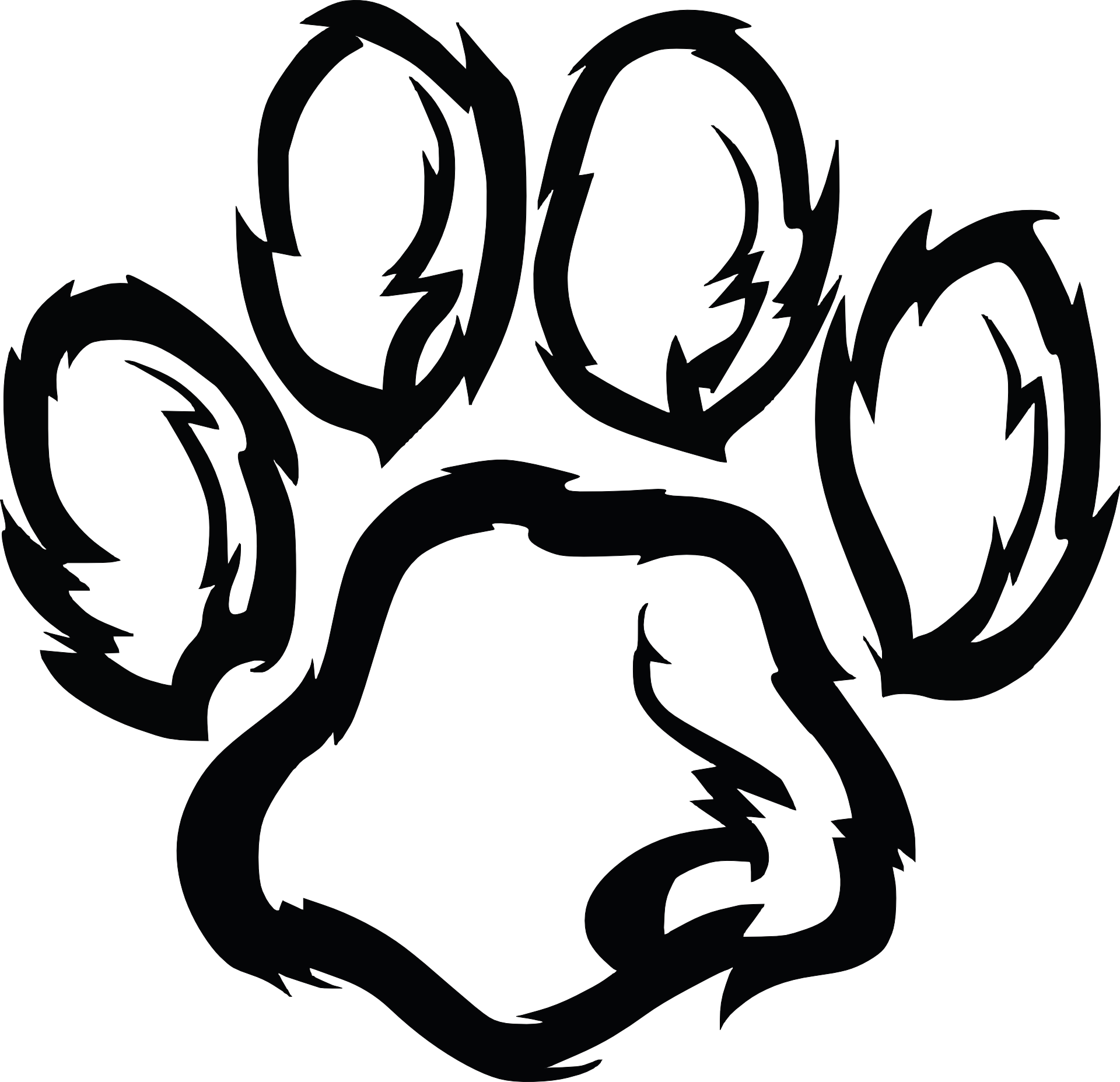 Furry Paw Print SVG | Digital Download for Dog Lovers & Crafters